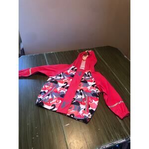 Lupilu NWOT Girl's Pink Swan Hooded Rain Jacket - Size 2-4 Years